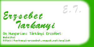 erzsebet tarkanyi business card